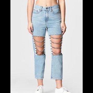 LF Galexia Hermia Knee Chain Jean NWT